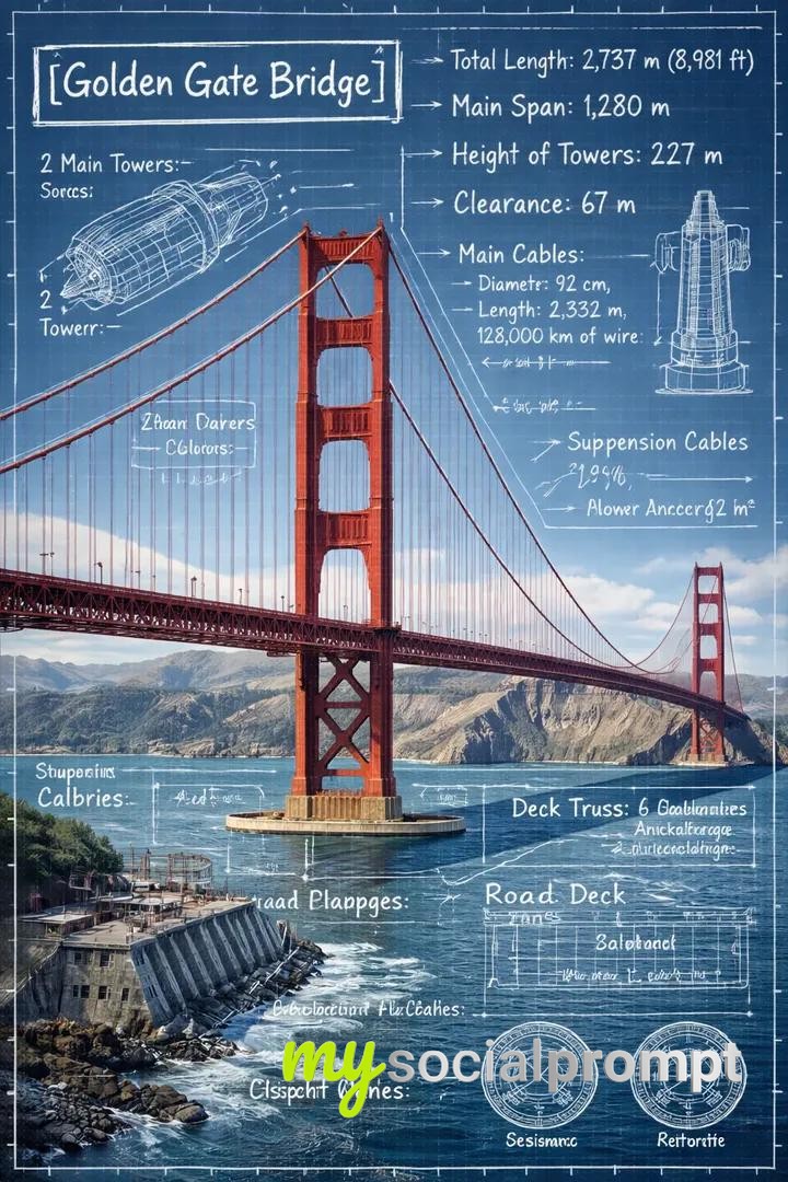 nanobanana prompt: Architectural Blueprint Infographic of [LANDMARK] 2