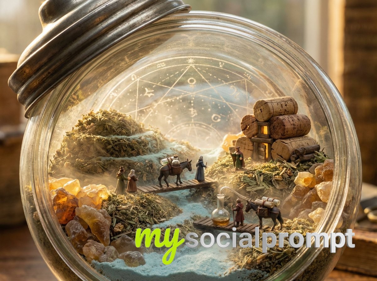 nanobanana prompt: Surreal Miniature World in Cinematic Macro Realism - AI Prompt Image 4
