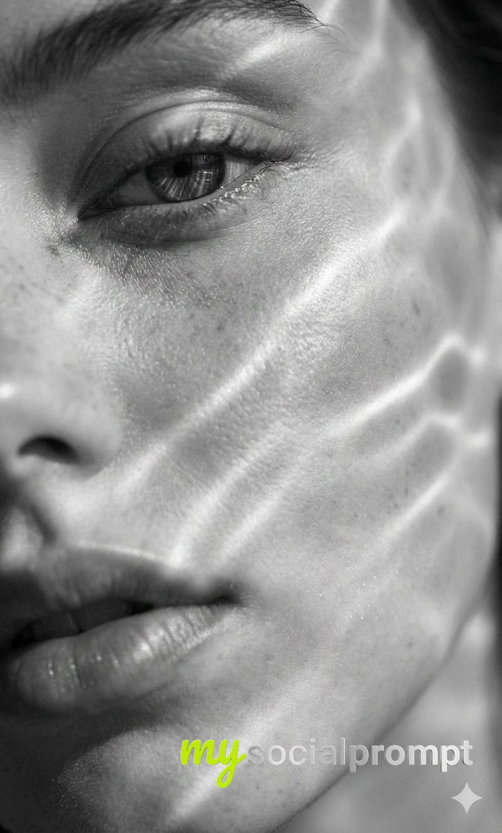 nanobanana prompt: Hyperrealistic Monochrome Portrait with Cinematic Lighting 2