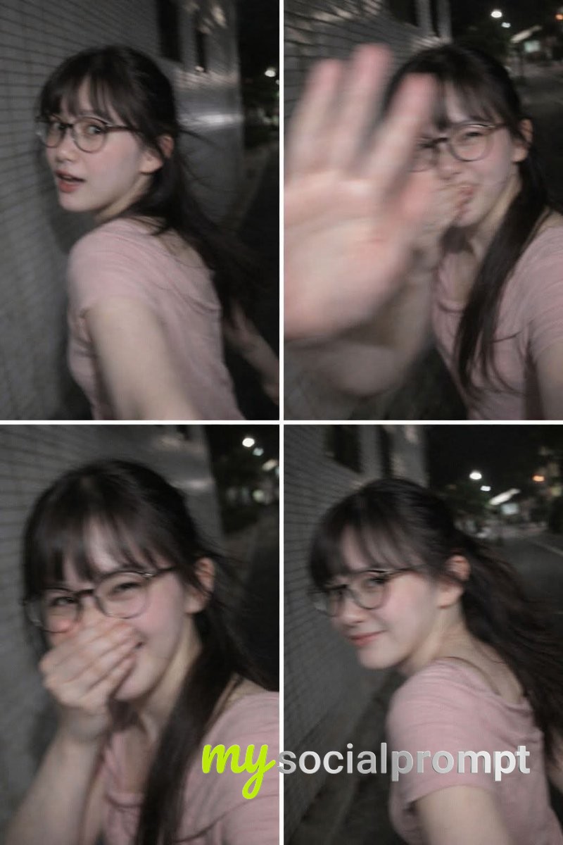 nanobanana prompt: Candid Smartphone Photo with Motion Blur in Tokyo Night
