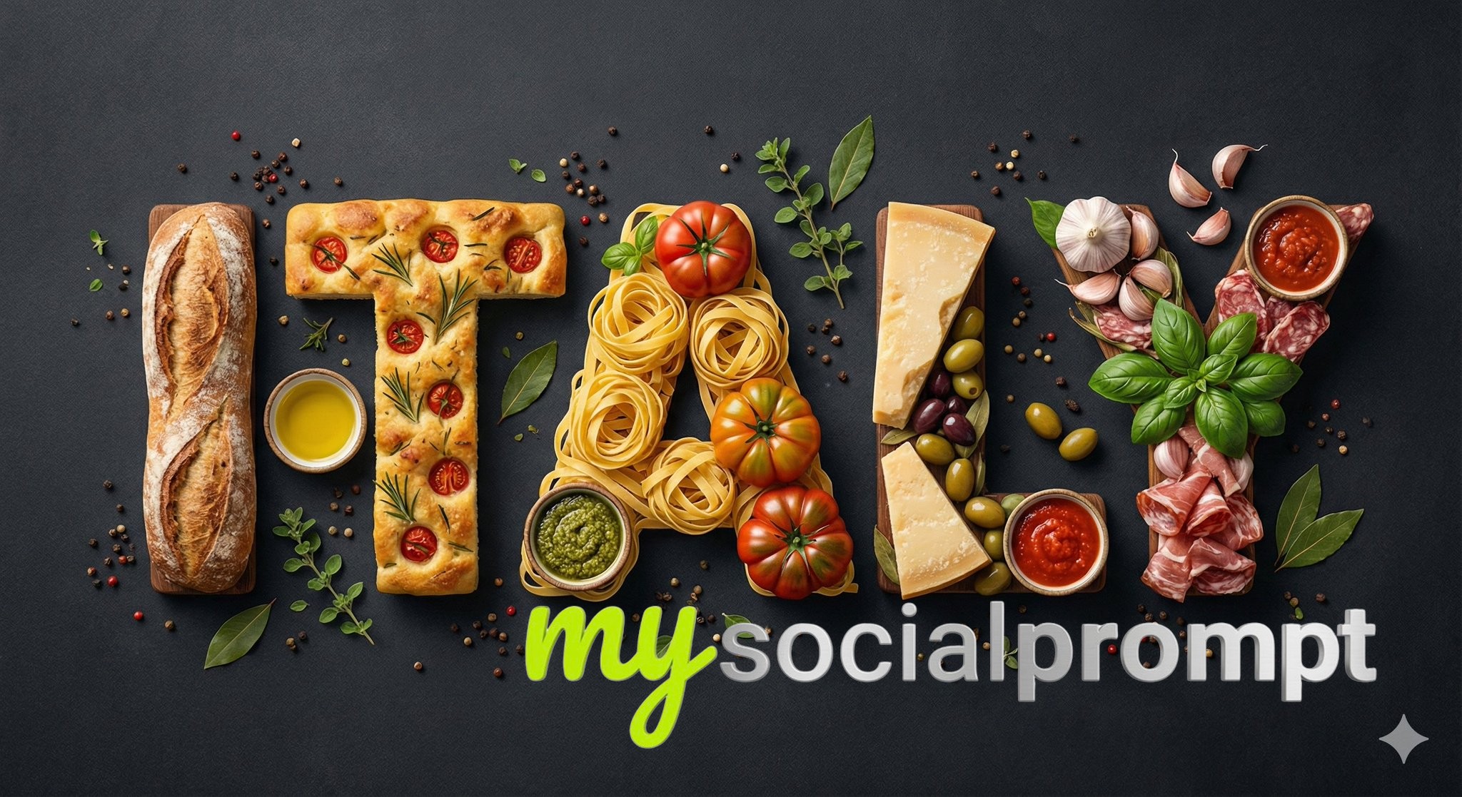 nanobanana prompt: Sculptural Food Typography with Editorial Food Styling