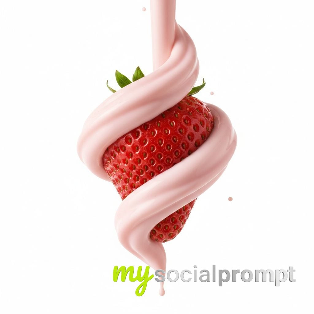 nanobanana prompt: High-Speed Macro Photo of Blueberries Wrapped in Yogurt, Photorealistic Food Art 2