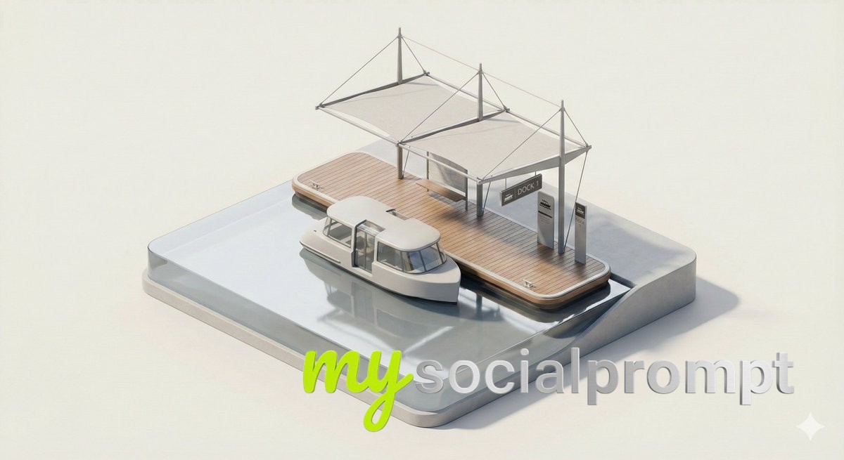 nanobanana prompt: Isometric Diorama of a Minimalist City Transport Stop