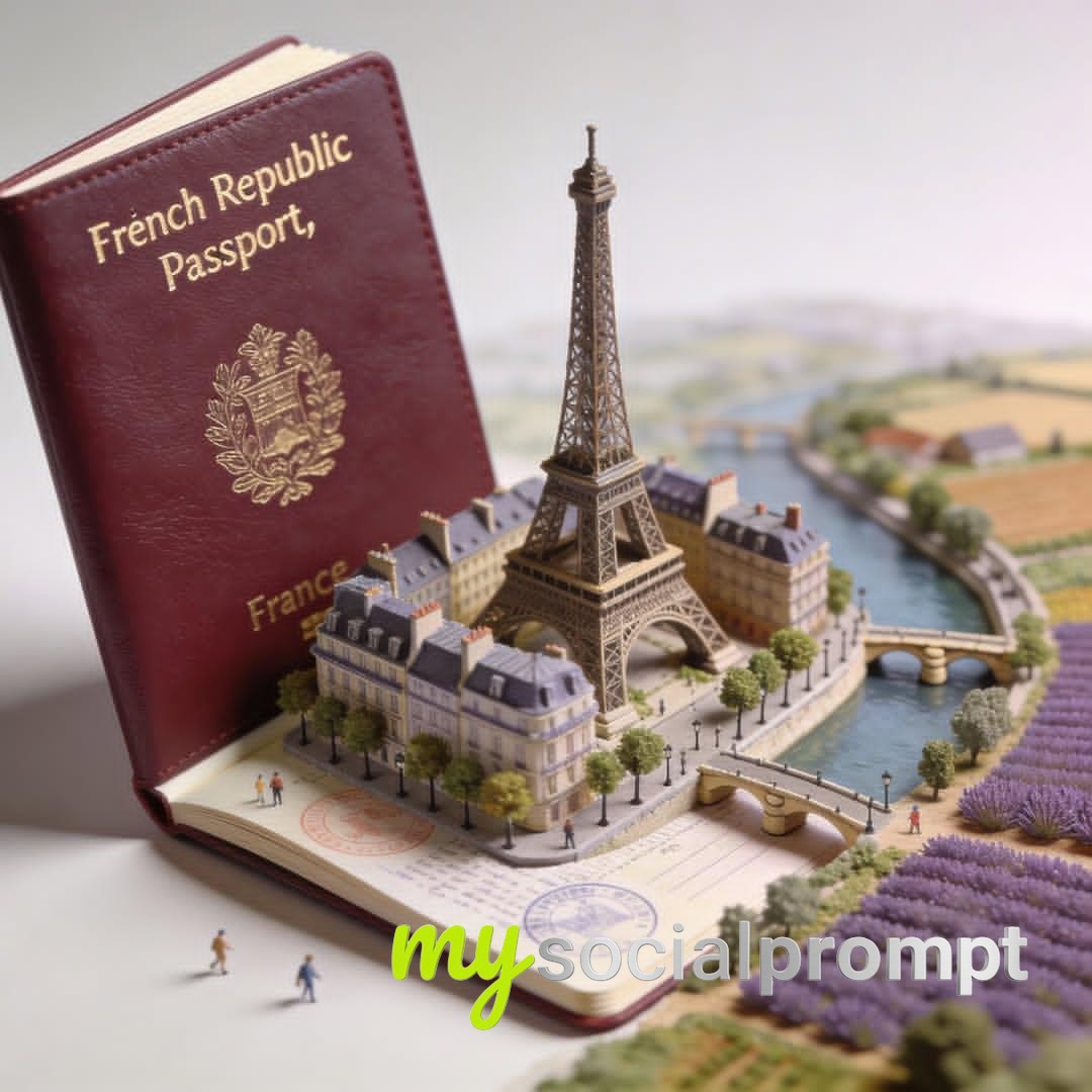 nanobanana prompt: Hyper-realistic Passport Diorama with Cinematic Lighting 4