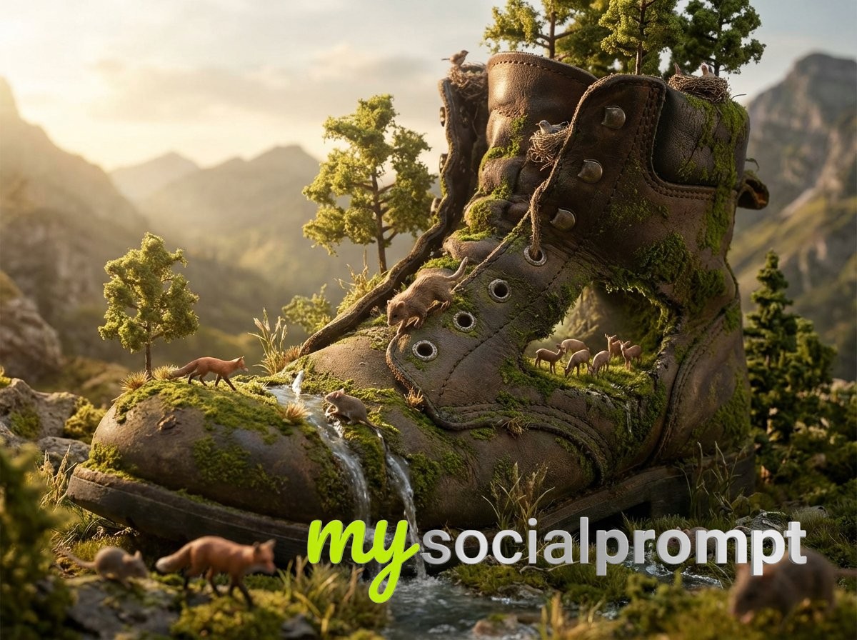 nanobanana prompt: Biome on a Colossal Object, Documentary Wildlife Lighting