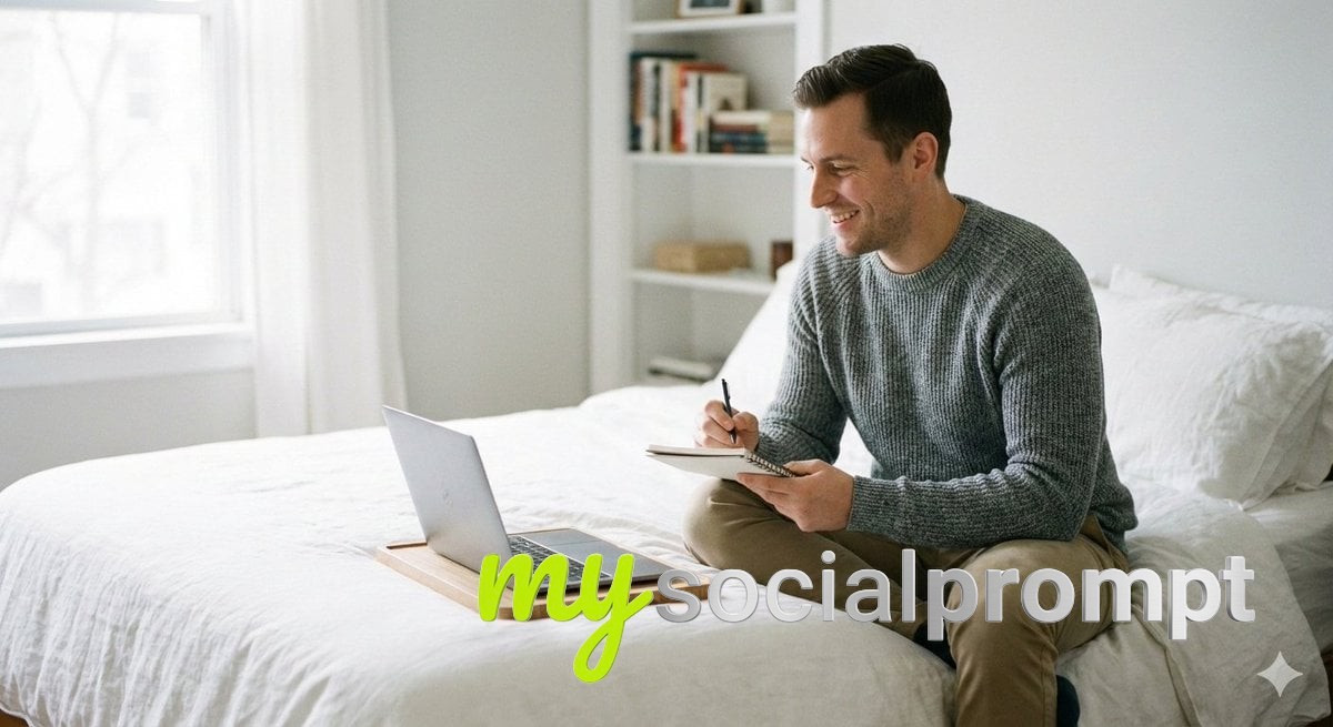 nananobanana prompt: Relaxed Minimalist Lifestyle Portrait with Natural Window Light