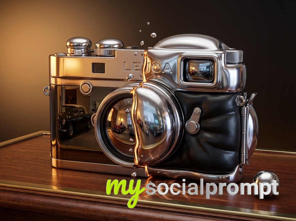 nanobanana prompt: Chromatic Chrome Transformation: Rigid to Inflated Surreal Luxury Object 2