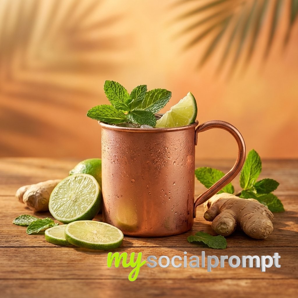 nanobanana prompt: High-Angle Cocktail Photography with Golden Hour Lighting