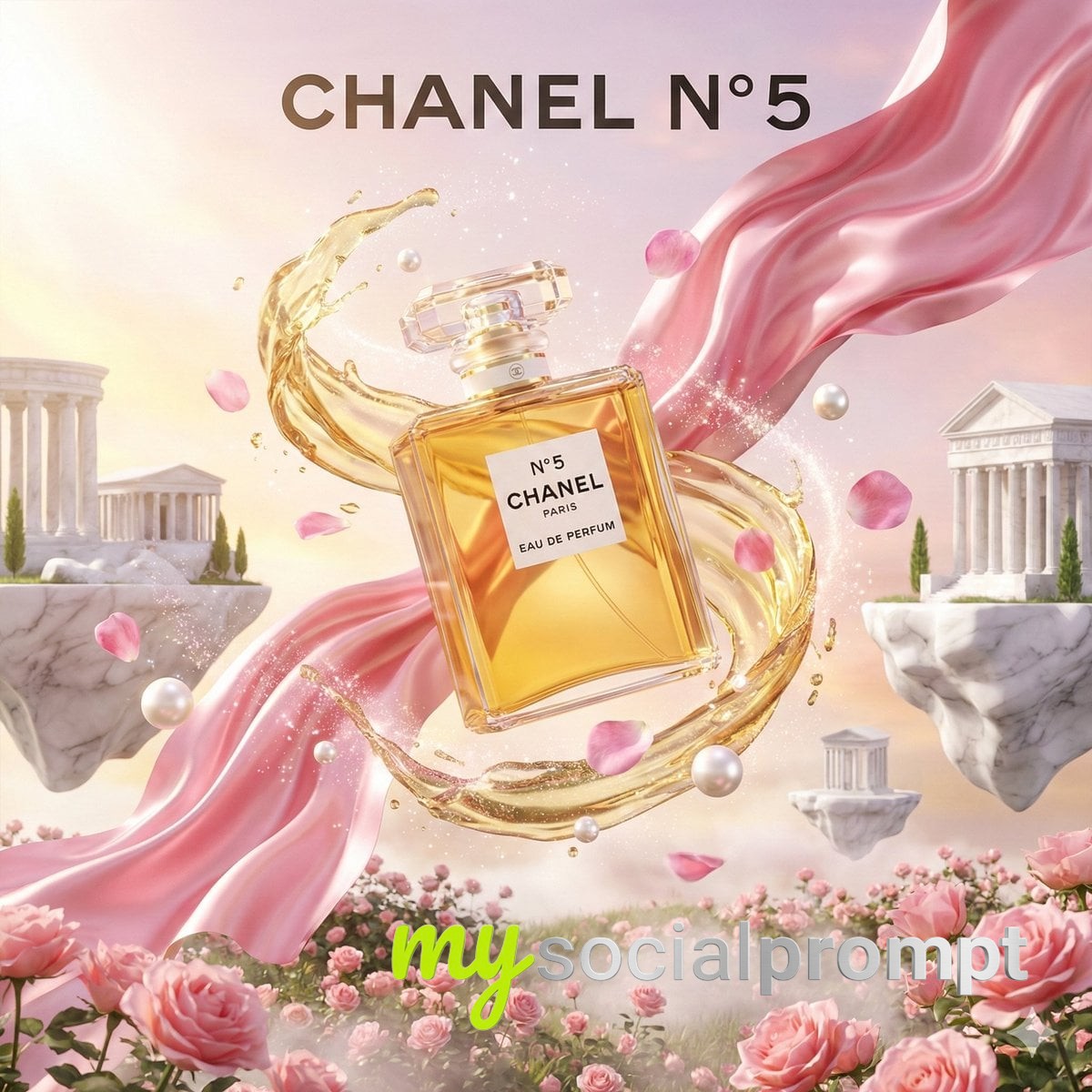 nanobanana prompt: Cinematic 3D Ad Poster with Magical Floating Product