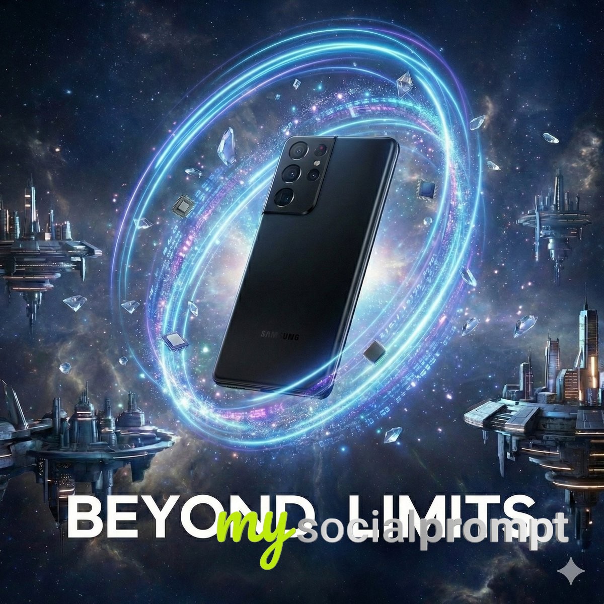 nanobanana prompt: Cinematic 3D Ad Poster with Magical Floating Product - AI Prompt Image 3