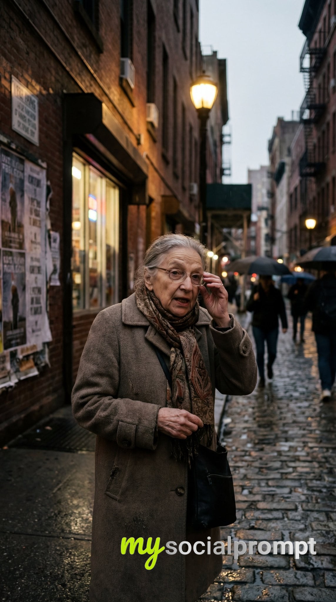 nanobanana prompt: Cinematic Street Portrait with Natural Light and Urban Textures - AI Prompt Image 2