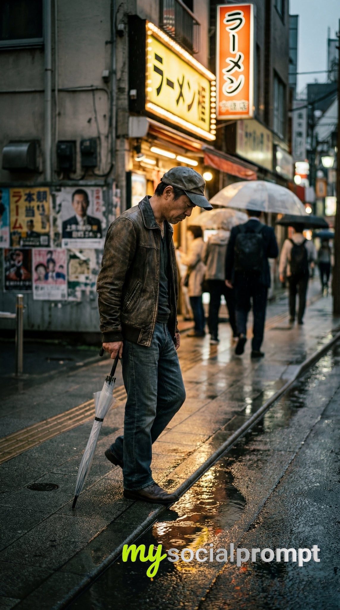 nanobanana prompt: Candid Street Portrait with Cinematic Natural Light