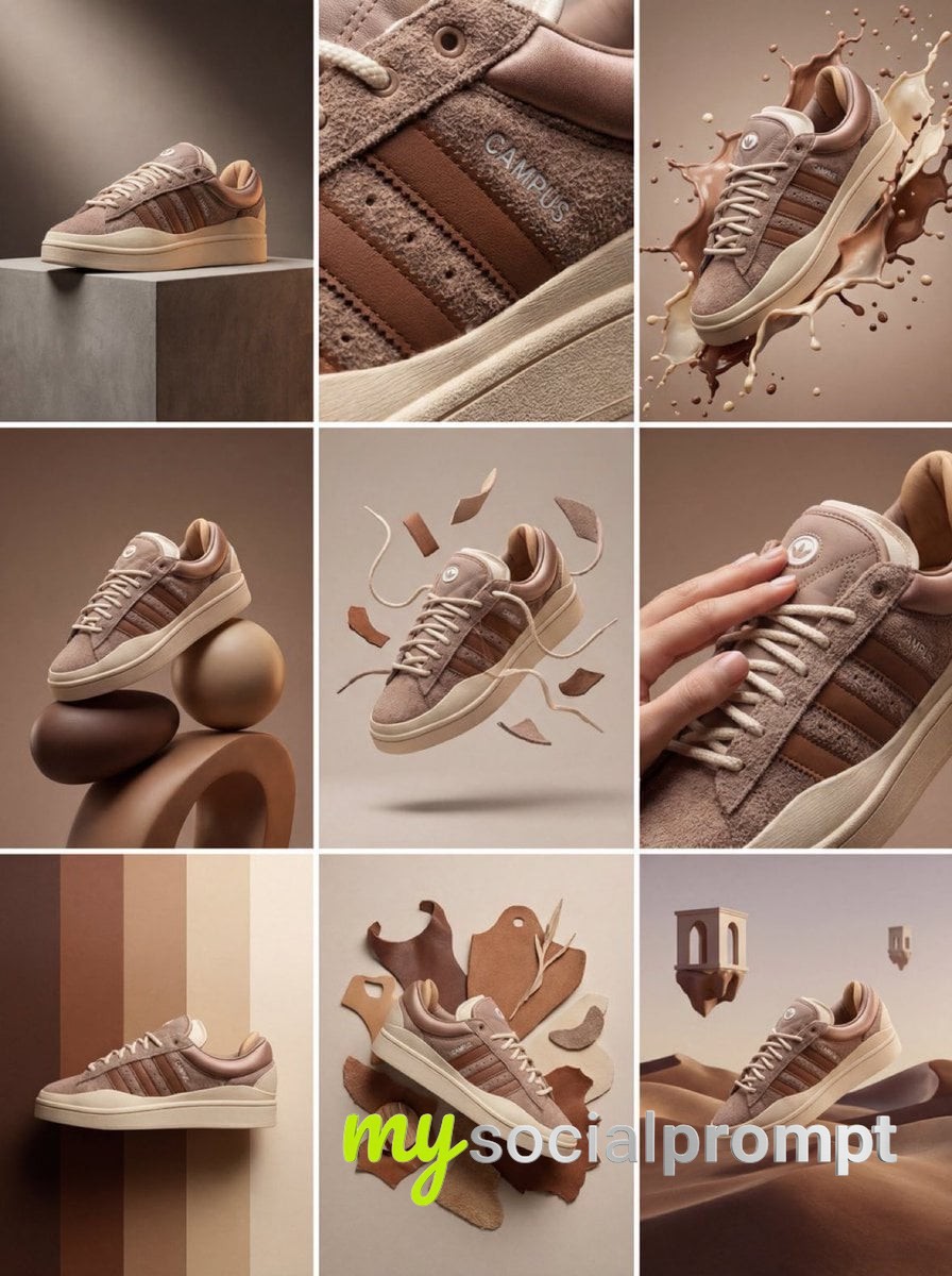 nanobanana prompt: Hyperreal 3x3 Grid for Luxury Commercial Campaign - AI Prompt Artwork